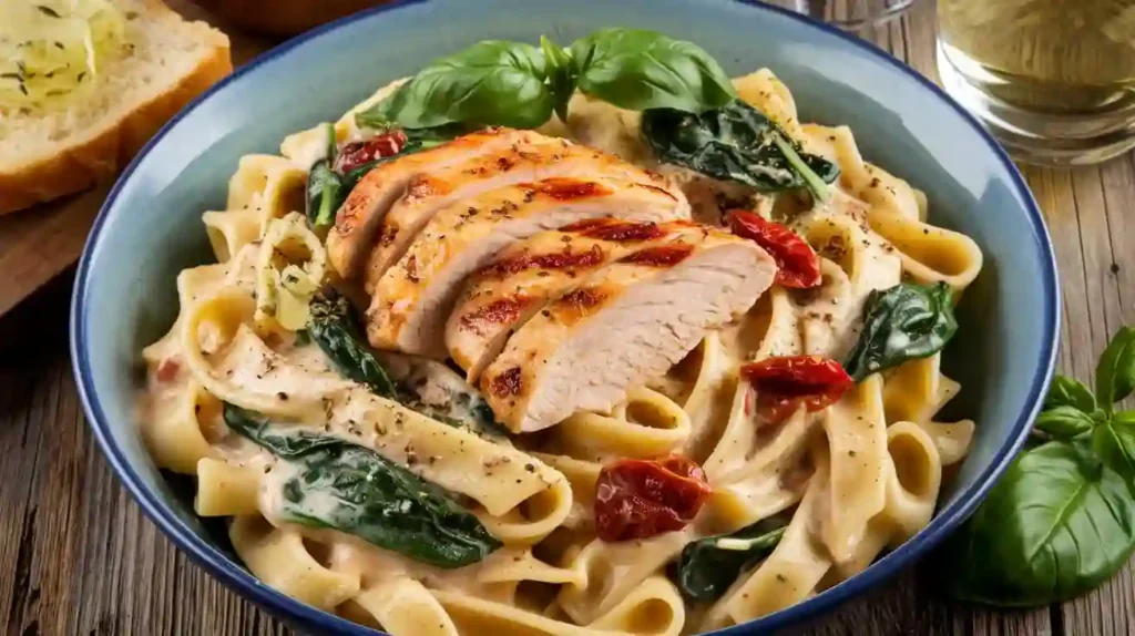 Creamy Chicken Tuscan Pasta Recipe