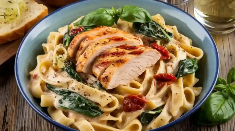 Creamy Chicken Tuscan Pasta Recipe